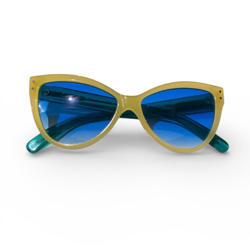 Vibrant Blue and Yellow Women's Sunglasses